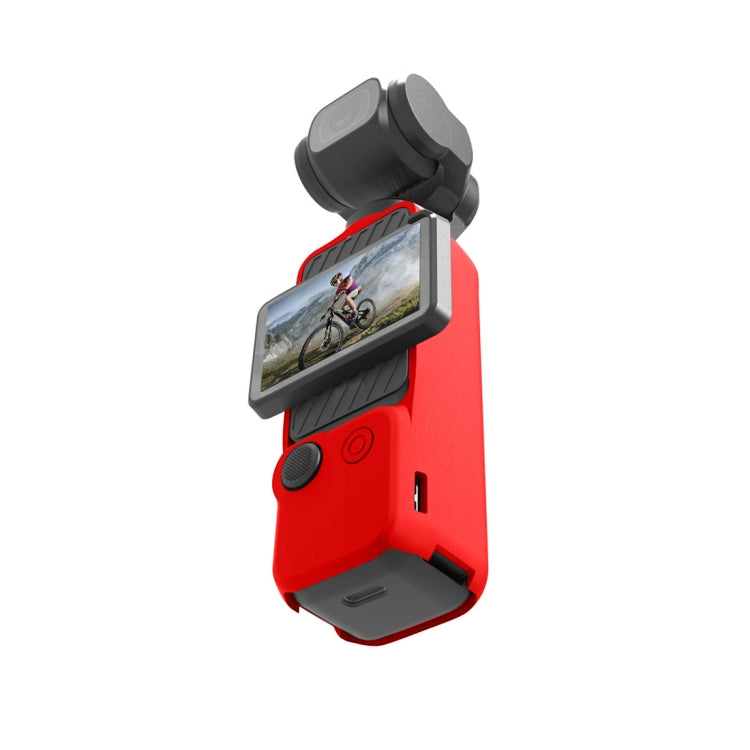 For DJI OSMO Pocket 3 PULUZ  3 in 1 Silicone Cover Case Set (Red) - HoMEdemic™ 