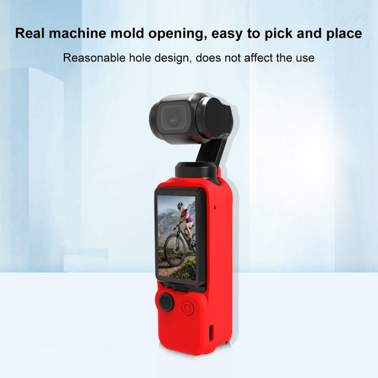 For DJI OSMO Pocket 3 PULUZ  3 in 1 Silicone Cover Case Set (Red) - HoMEdemic™ 