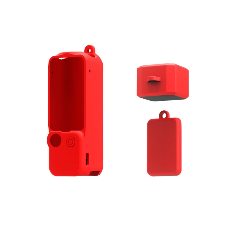 For DJI OSMO Pocket 3 PULUZ  3 in 1 Silicone Cover Case Set (Red) - HoMEdemic™ 