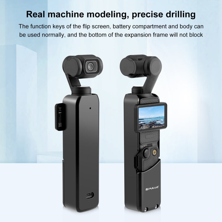 For DJI OSMO Pocket 3 PULUZ Metal Protection Frame Cage Adapter Bracket (Black) - HoMEdemic™ 