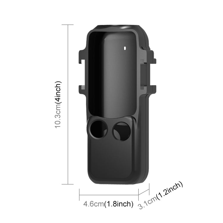 For DJI OSMO Pocket 3 PULUZ Metal Protection Frame Cage Adapter Bracket with Dual Cold Shoes (Black) - HoMEdemic™ 