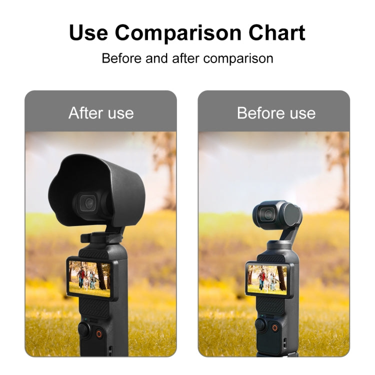 For DJI OSMO Pocket 3 PULUZ Sunshade Lens Protective Cover Hood (Black) - HoMEdemic™ 