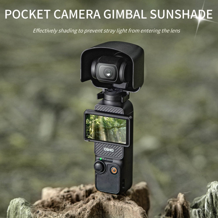 For DJI OSMO Pocket 3 STARTRC 2 in 1 Gimbal Camera Lens Cover Sunshade (Black) - HoMEdemic™ 
