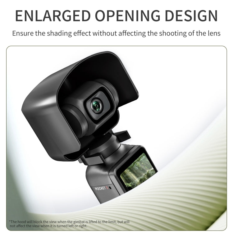 For DJI OSMO Pocket 3 STARTRC 2 in 1 Gimbal Camera Lens Cover Sunshade (Black) - HoMEdemic™ 