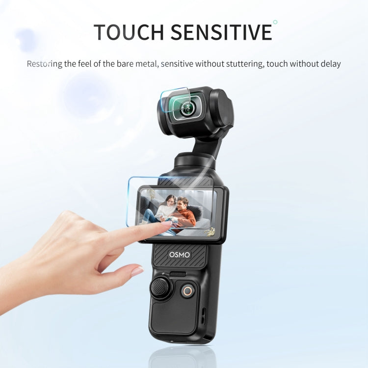For DJI OSMO Pocket 3 STARTRC 2pcs 2 in 1 Tempered Glass Lens Protector + Screen Film (Transparent) - HoMEdemic™ 