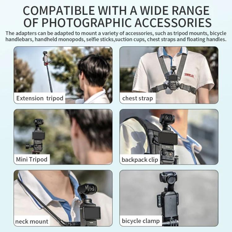 For DJI OSMO Pocket 3 STARTRC Expansion Bracket Fixed Plastic Frame (Black) - HoMEdemic™ 