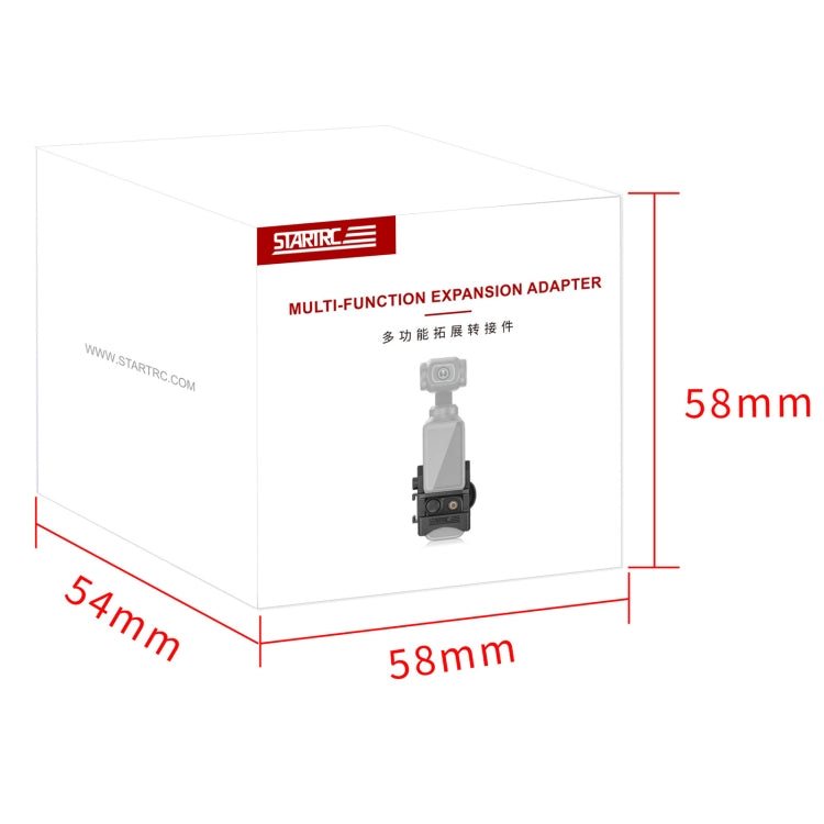 For DJI OSMO Pocket 3 STARTRC Multifunctional Fixed Mount Expansion Adapter Bracket (Black) - HoMEdemic™ 