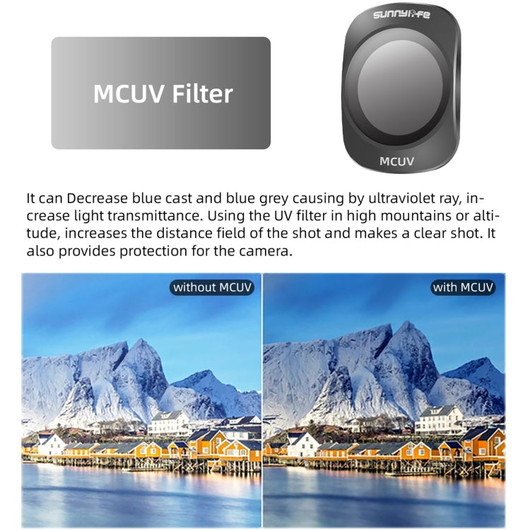For DJI OSMO Pocket 3 Sunnylife Camera Lens Magnetic Metal Filter, Filter:4 in 1 MCUV CPL ND32/64 - HoMEdemic™ 