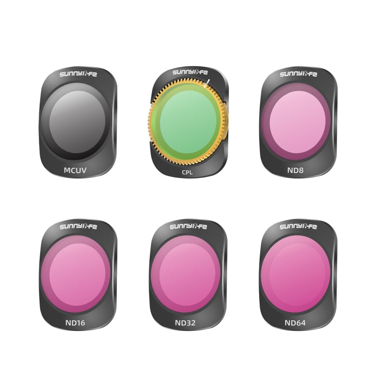 For DJI OSMO Pocket 3 Sunnylife Camera Lens Magnetic Metal Filter, Filter:6 in 1 UV CPL ND8-64 - HoMEdemic™ 