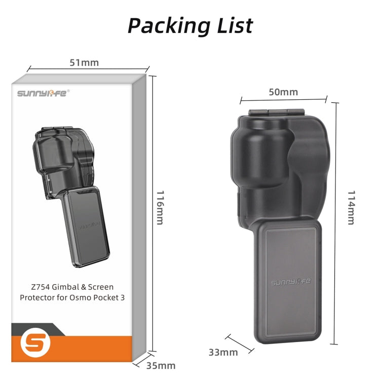 For DJI OSMO Pocket 3 Sunnylife Integrated Gimbal Cover Camera Protector (Black) - HoMEdemic™ 