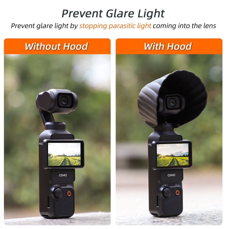 For DJI OSMO Pocket 3 Sunnylife Sunshade Lens Protective Cover Hood (Black) - HoMEdemic™ 
