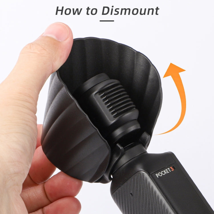 For DJI OSMO Pocket 3 Sunnylife Sunshade Lens Protective Cover Hood (Black) - HoMEdemic™ 