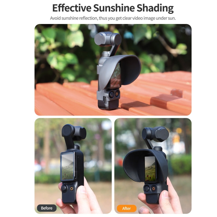 For DJI OSMO Pocket 3 Sunnylife Sunshade Screen Protective Cover Hood (Black) - HoMEdemic™ 