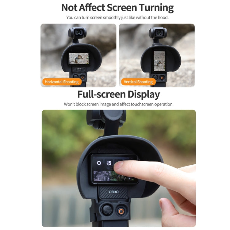 For DJI OSMO Pocket 3 Sunnylife Sunshade Screen Protective Cover Hood (Black) - HoMEdemic™ 
