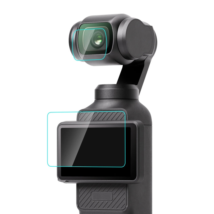 For DJI OSMO Pocket 4 / 3 PULUZ 9H 2.5D HD Tempered Glass Lens Protector + Screen Film (Transparent) - HoMEdemic™ 