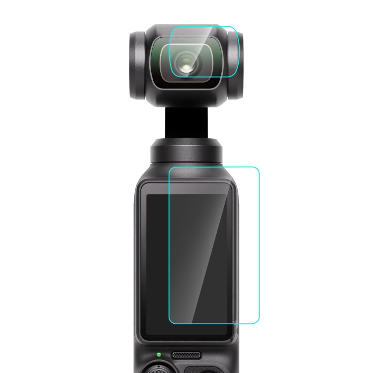 For DJI OSMO Pocket 4 / 3 PULUZ 9H 2.5D HD Tempered Glass Lens Protector + Screen Film (Transparent) - HoMEdemic™ 