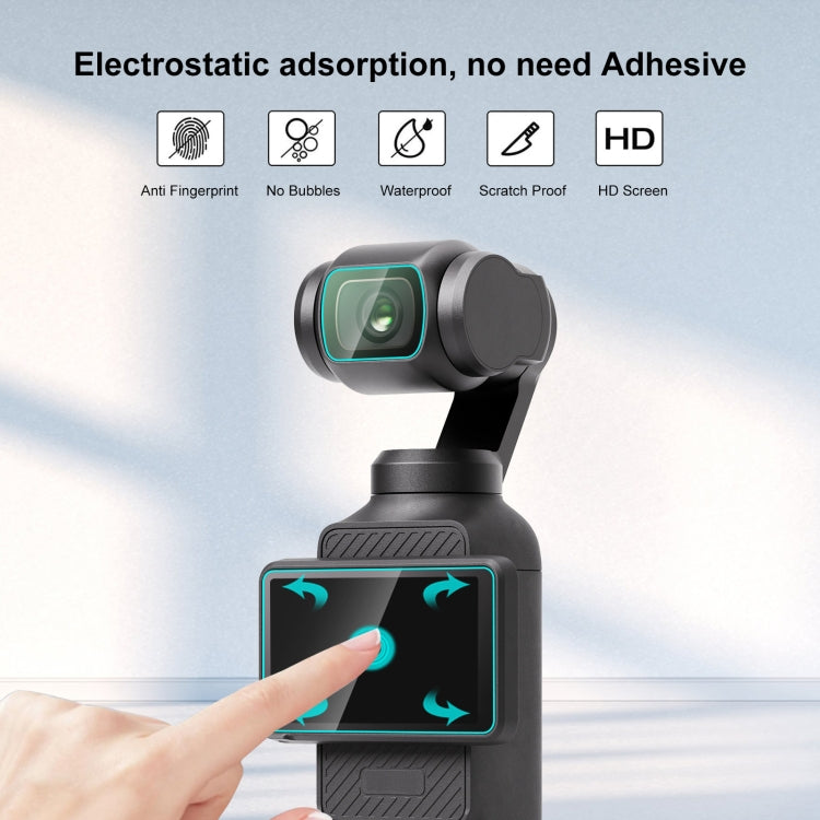 For DJI OSMO Pocket 4 / 3 PULUZ 9H 2.5D HD Tempered Glass Lens Protector + Screen Film (Transparent) - HoMEdemic™ 