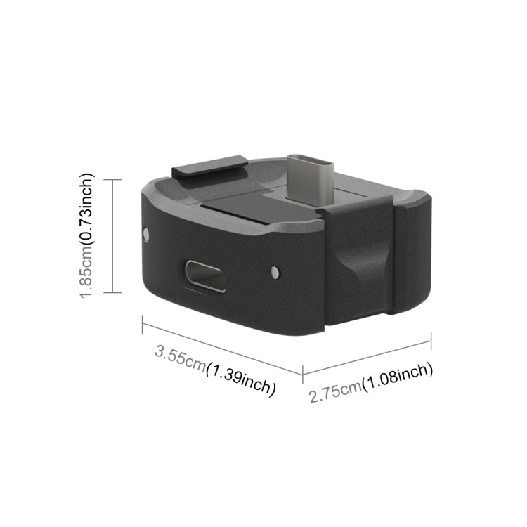 For DJI OSMO Pocket 4 / 3 PULUZ USB-C / Type-C Dock Desktop Charging Base Aluminum Alloy Bracket (Black) - HoMEdemic™ 