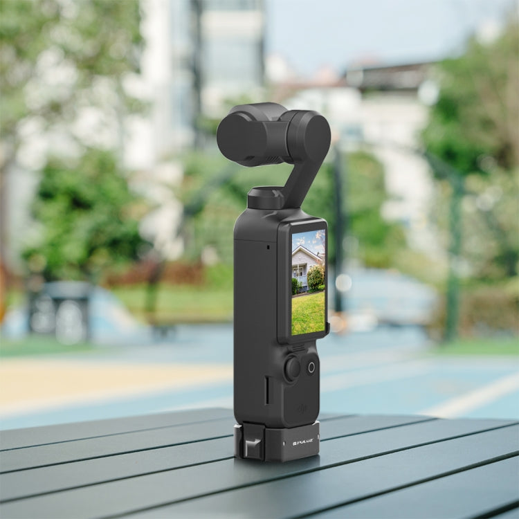 For DJI OSMO Pocket 4 / 3 PULUZ USB-C / Type-C Dock Desktop Charging Base Aluminum Alloy Bracket (Black) - HoMEdemic™ 