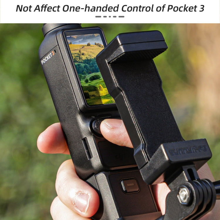 For DJI OSMO Pocket 4 / 3 Sunnylife Front Phone Holder Mount Handheld Tripod Expansion Brackets (Black) - HoMEdemic™ 