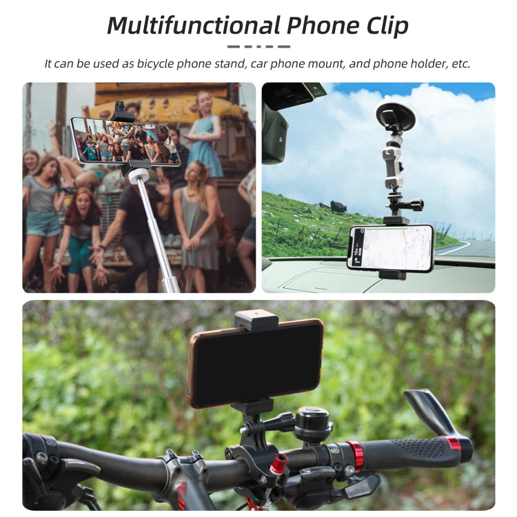 For DJI OSMO Pocket 4 / 3 Sunnylife Front Phone Holder Mount Handheld Tripod Expansion Brackets (Black) - HoMEdemic™ 