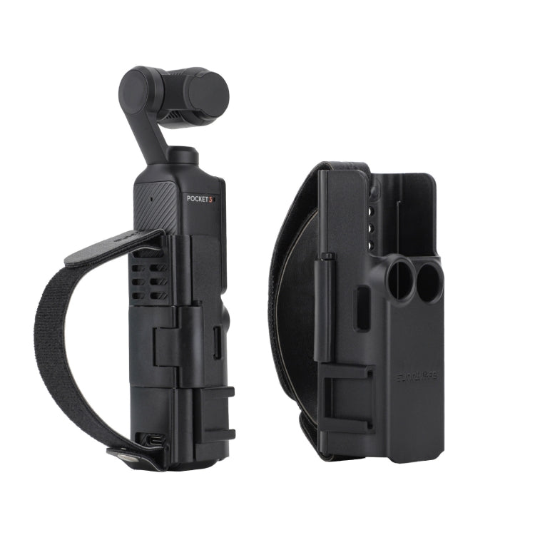 For DJI OSMO Pocket 4 / 3 Sunnylife Hand Band Protective Frame Cold Shoe Extension Handle Cover (Black) - HoMEdemic™ 