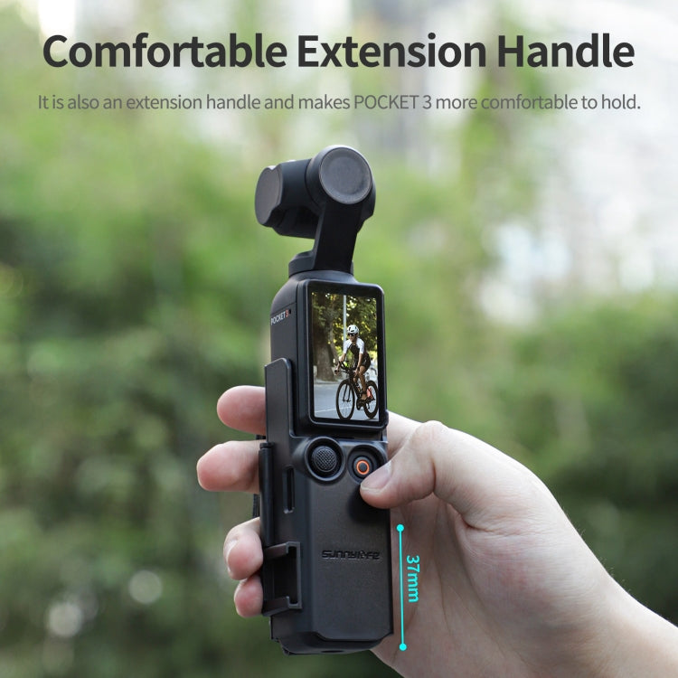 For DJI OSMO Pocket 4 / 3 Sunnylife Hand Band Protective Frame Cold Shoe Extension Handle Cover (Black) - HoMEdemic™ 