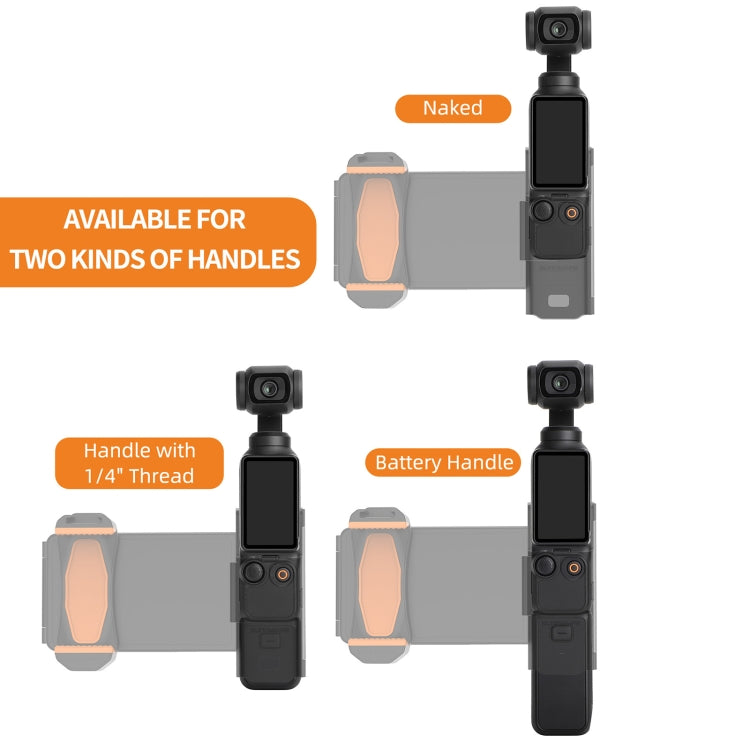 For DJI OSMO Pocket 4 / 3 Sunnylife OP3-AD744 Expanded Phone Clamp Holder with Storage Case (Black) - HoMEdemic™ 