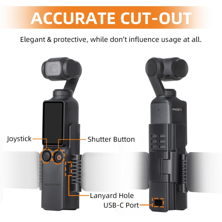 For DJI OSMO Pocket 4 / 3 Sunnylife ZJ756 Expanded Dual Phone Clamp Holder (Black) - HoMEdemic™ 
