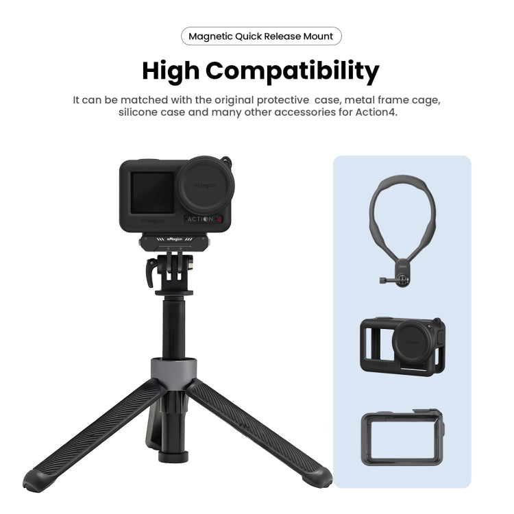 For DJI Osmo 360 / Action 5 Pro / Action 4 / Action 3 aMagisn Magnetic Fast Disassembly Motion Camera Accessories - HoMEdemic™ 