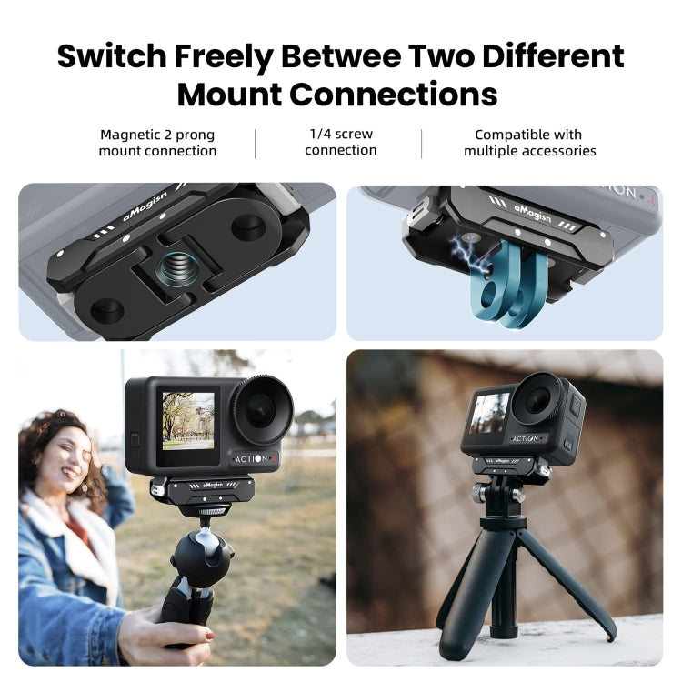 For DJI Osmo 360 / Action 5 Pro / Action 4 / Action 3 aMagisn Magnetic Fast Disassembly Motion Camera Accessories - HoMEdemic™ 