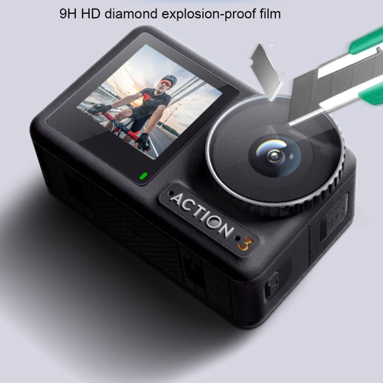 For DJI Osmo Action 3 3-in-1 Lens Front and Back Screen Diamond Explosion-proof Film - HoMEdemic™ 