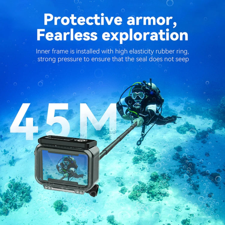 For DJI Osmo Action 3 / 4 TELESIN OA-WTP-003 45m Waterproof Shell Sealed Diving Case - HoMEdemic™ 