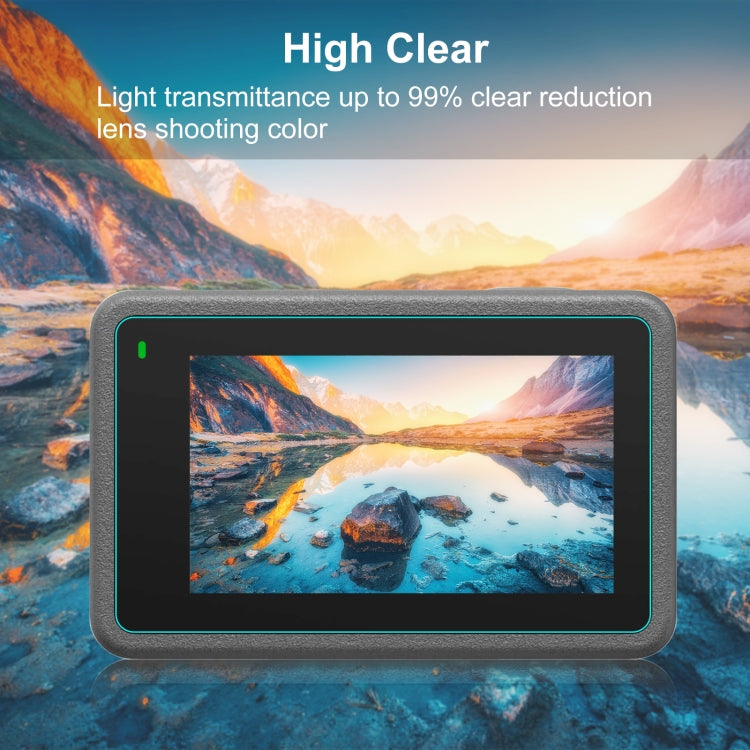 For DJI Osmo Action 3  PULUZ 3-in-1 Lens Front and Back Screen Tempered Glass Explosion-proof Film - HoMEdemic™ 