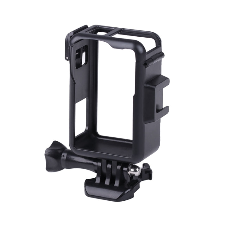 For DJI Osmo Action 3 Vertical Plastic Protective Frame Cage with Cold Shoes (Black) - HoMEdemic™ 