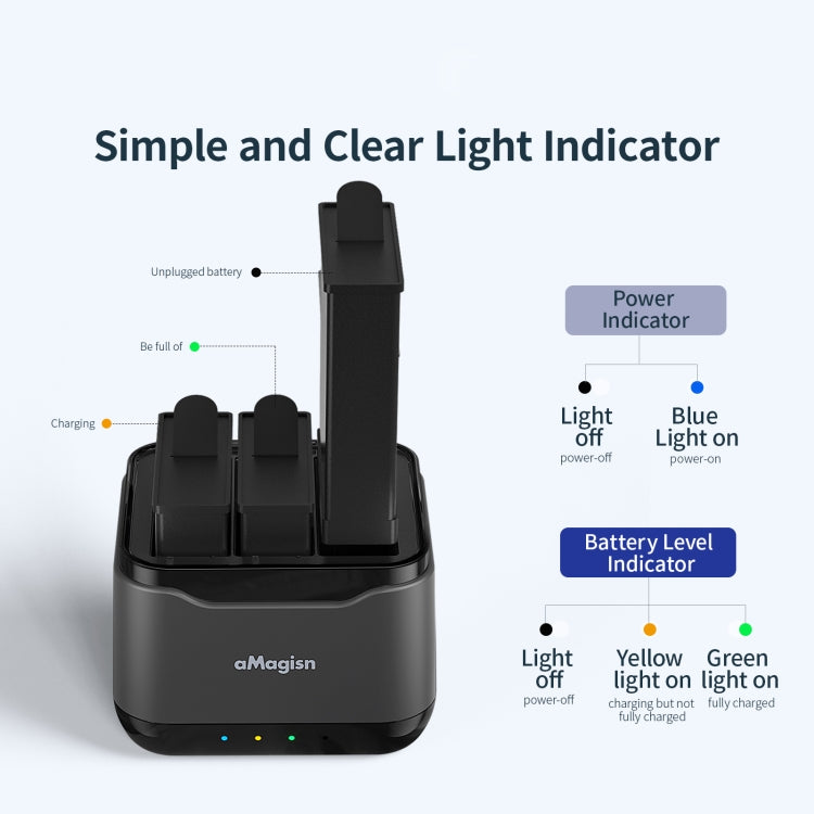 For DJI Osmo Action 4 / 3 AMagisn Battery Charger Seat - HoMEdemic™ 