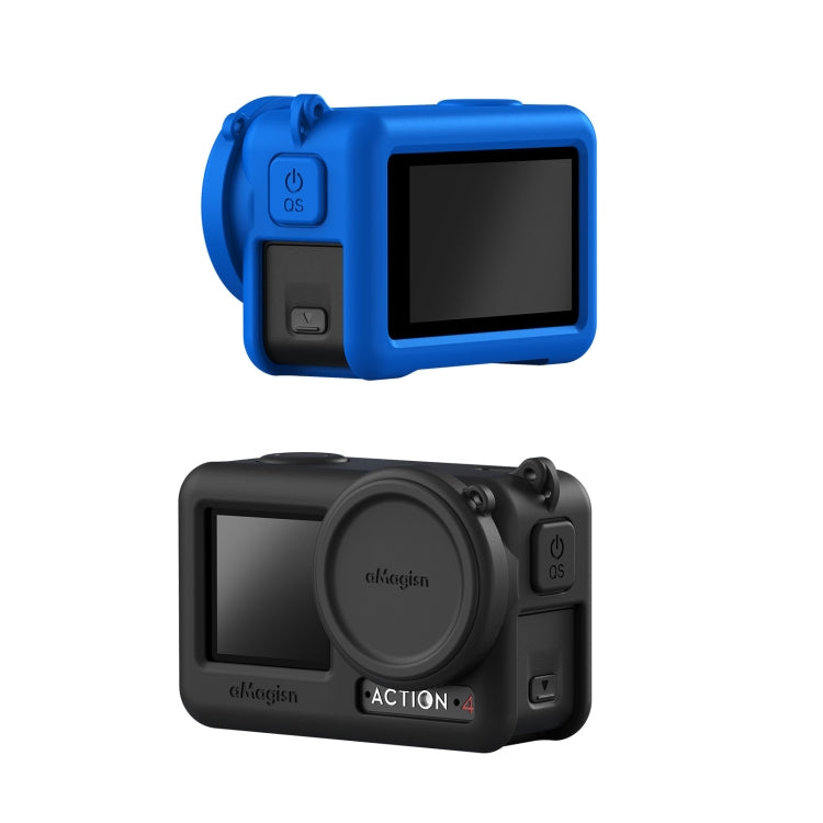 For DJI Osmo Action 4 / 3 aMagisn Silicone Protection Case Camera Protection Accessories(Black) - HoMEdemic™ 