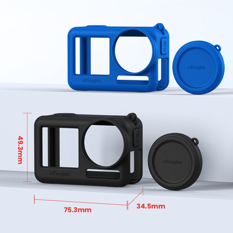 For DJI Osmo Action 4 / 3 aMagisn Silicone Protection Case Camera Protection Accessories(Black) - HoMEdemic™ 