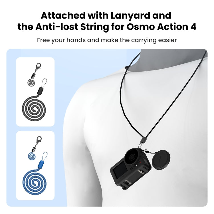 For DJI Osmo Action 4 / 3 aMagisn Silicone Protection Case Camera Protection Accessories(Black) - HoMEdemic™ 