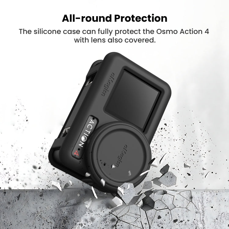 For DJI Osmo Action 4 / 3 aMagisn Silicone Protection Case Camera Protection Accessories(Blue) - HoMEdemic™ 