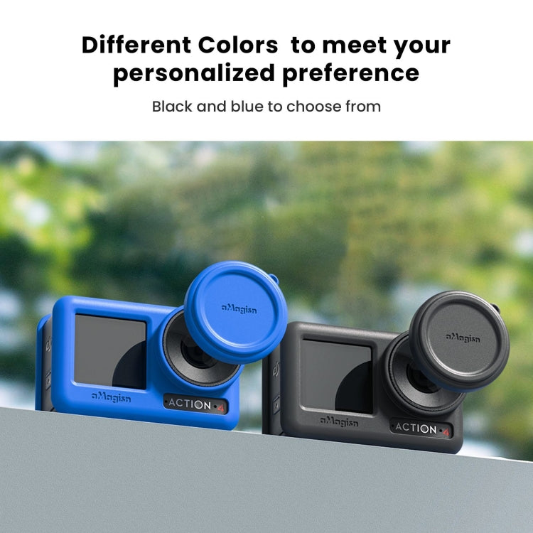 For DJI Osmo Action 4 / 3 aMagisn Silicone Protection Case Camera Protection Accessories(Blue) - HoMEdemic™ 