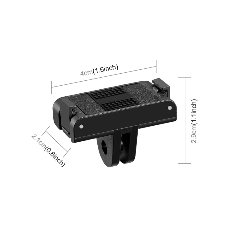 For DJI Osmo Action 5 Pro / 4 / 3 / Osmo 360 PULUZ Magnetic Quick Release Base Expansion Mount (Black) - HoMEdemic™ 