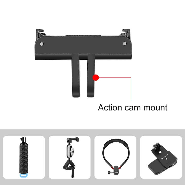 For DJI Osmo Action 5 Pro / 4 / 3 / Osmo 360 PULUZ Magnetic Quick Release Base Expansion Mount (Black) - HoMEdemic™ 