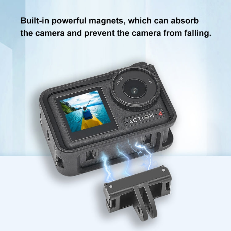For DJI Osmo Action 5 Pro / 4 / 3 / Osmo 360 PULUZ Magnetic Quick Release Base Expansion Mount (Black) - HoMEdemic™ 