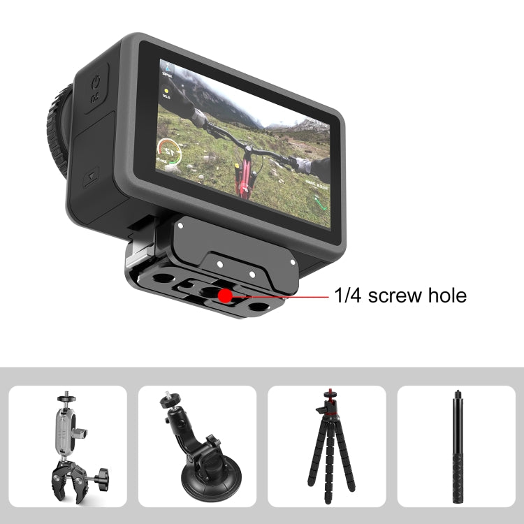 For DJI Osmo Action 5 Pro / 4 / 3 / Osmo 360 PULUZ Magnetic Quick Release Metal Base (Black) - HoMEdemic™ 