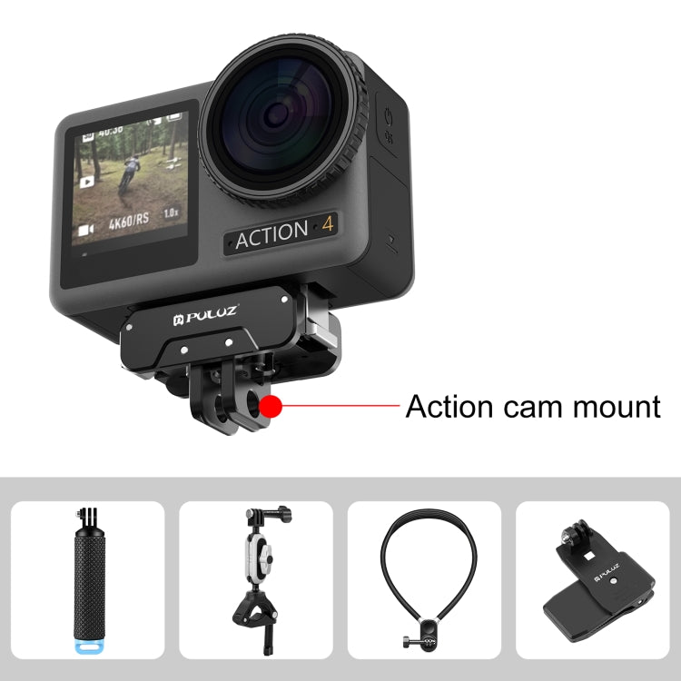 For DJI Osmo Action 5 Pro / 4 / 3 / Osmo 360 PULUZ Magnetic Quick Release Metal Base (Black) - HoMEdemic™ 