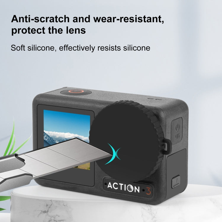 For DJI Osmo Action 5 Pro / 4 / 3 PULUZ Silicone Lens Cap (Black) - HoMEdemic™ 