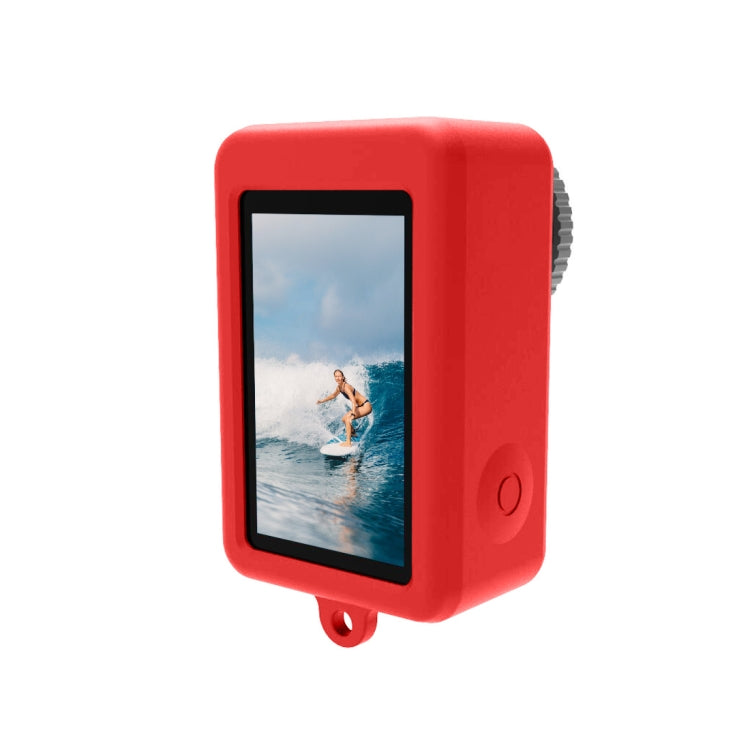 For DJI Osmo Action 5 Pro / 4 / 3  PULUZ Silicone Protective Case with Lens Cap (Red) - HoMEdemic™ 