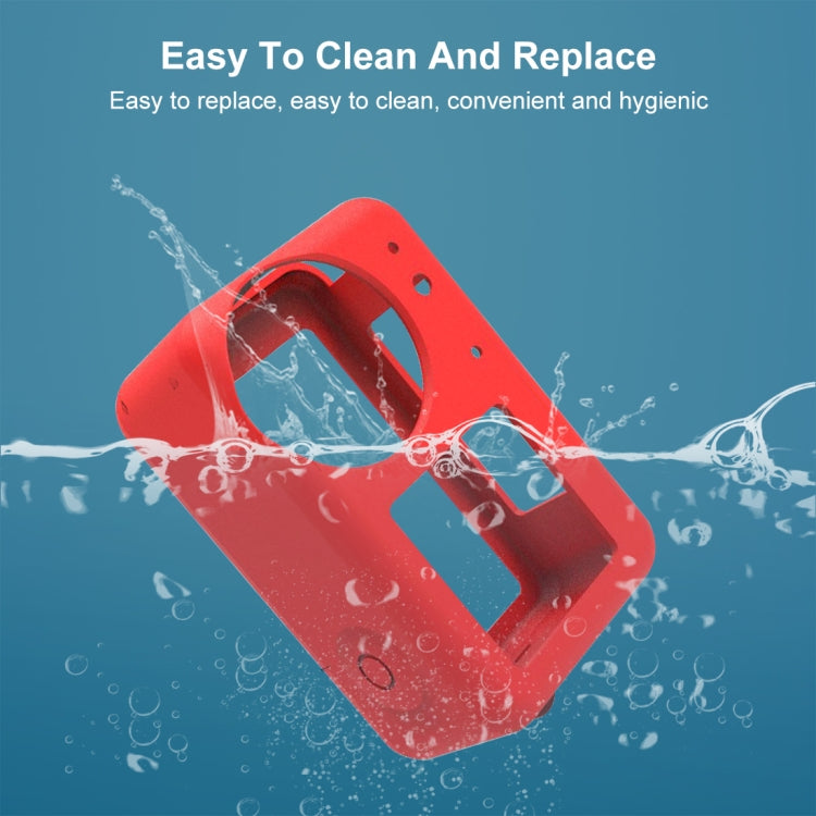 For DJI Osmo Action 5 Pro / 4 / 3  PULUZ Silicone Protective Case with Lens Cap (Red) - HoMEdemic™ 