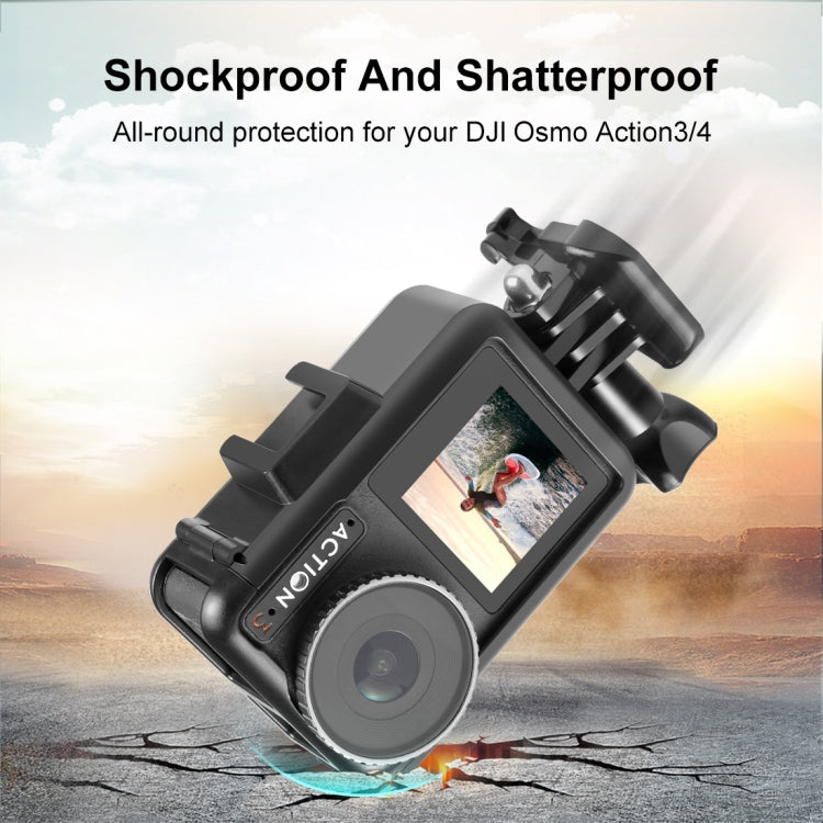 For DJI Osmo Action 5 Pro / 4 / 3 PULUZ Vertical Plastic Protective Frame Cage with Cold Shoes (Black) - HoMEdemic™ 